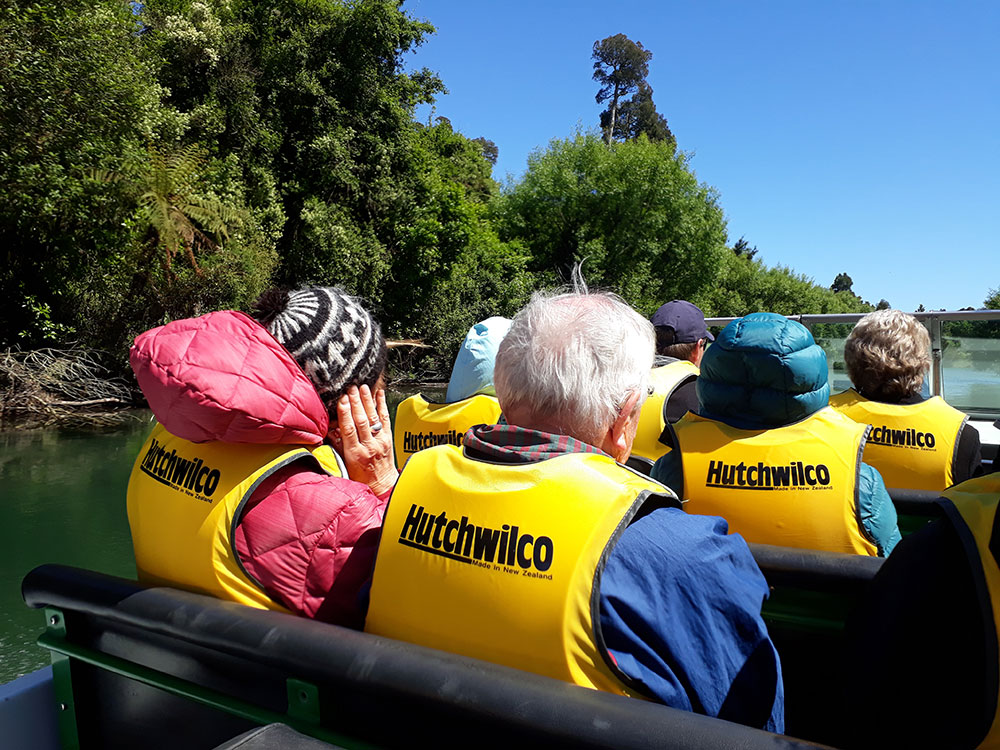 Boating on our bird watching tour