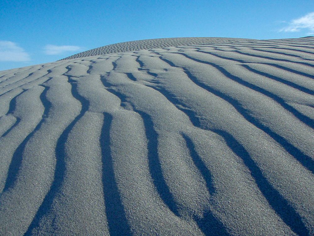 Sand ripples at Farewell Spit on the nature tour at Golden Bay