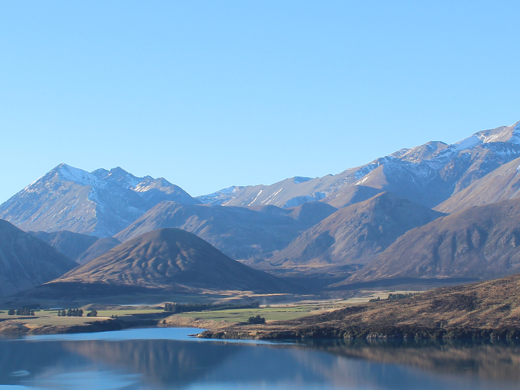 A gorgeous arial shot of Lake Coleridge, South Island, NZ